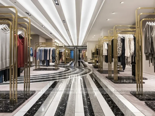 Gold Frame Fashion Boutique Lounge Display