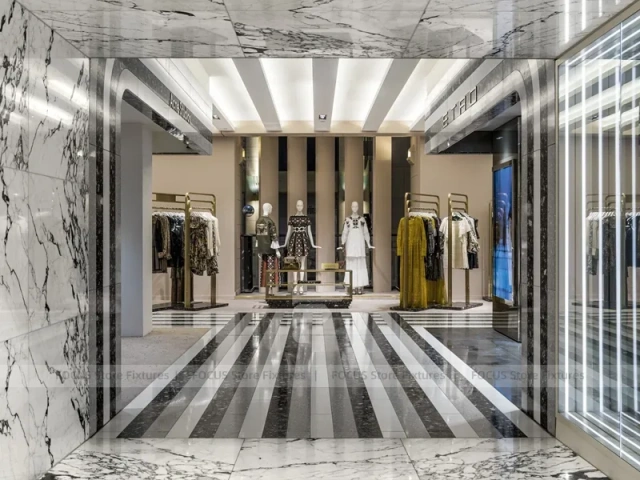 Gold Frame Fashion Boutique Lounge Display