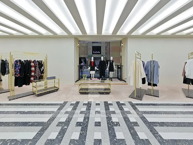 Gold Frame Fashion Boutique Lounge Display