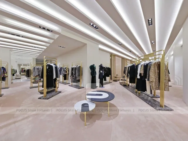 Gold Frame Fashion Boutique Lounge Display