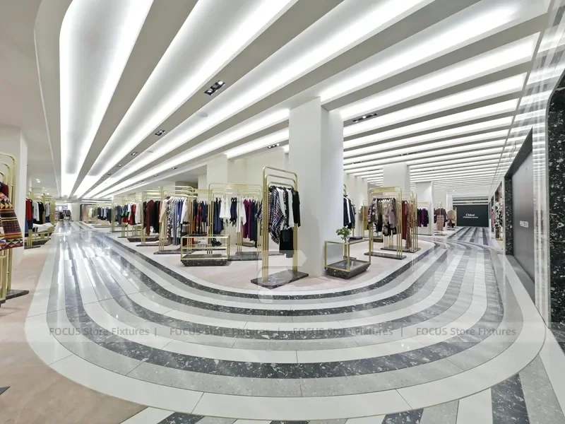 Gold Frame Fashion Boutique Lounge Display
