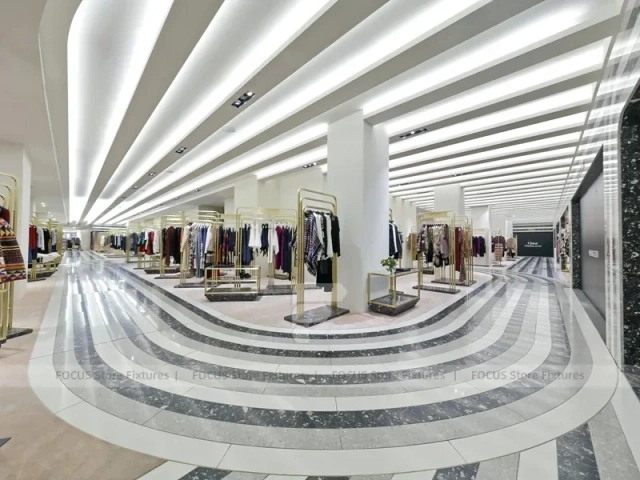 Gold Frame Fashion Boutique Lounge Display