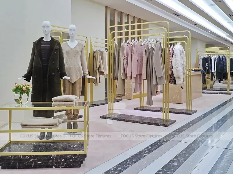 Gold Frame Fashion Boutique Lounge Display