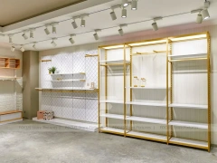 Gold Frame Handbag Wall Shelving Display