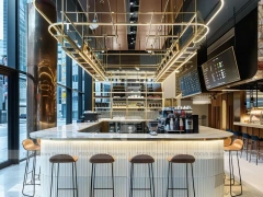 Gold Wave Beverage Display Counter