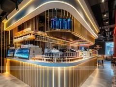 Gold White Beverage Island Counter