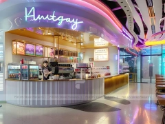 Gold White Coffee Bar Counter Layout
