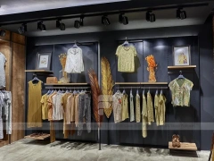 Gray Sportswear Wall and Garment Rack Display