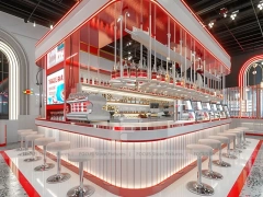 Gray Yellow Dessert Beverage Kiosk