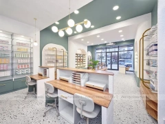 Green Accent Pharmacy Reception Store Design