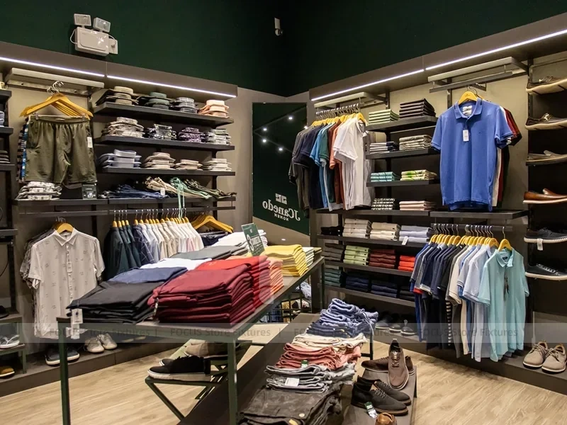 Green JCanedo Menswear Interior Display