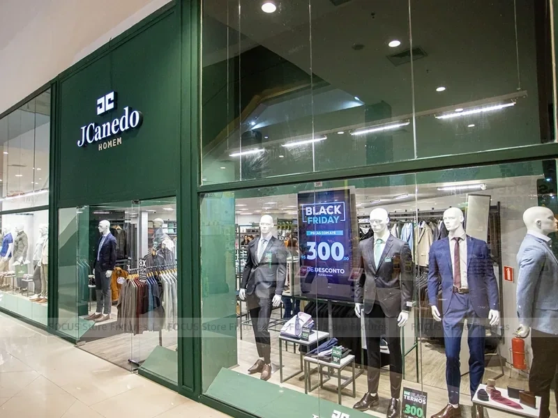 Green JCanedo Menswear Storefront Display