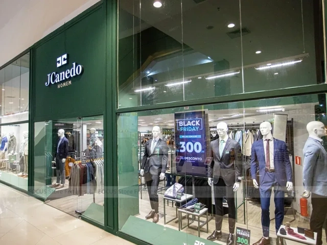 Green JCanedo Menswear Storefront Display