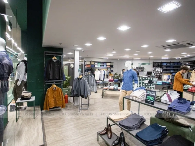 Green JCanedo Menswear Storefront Display