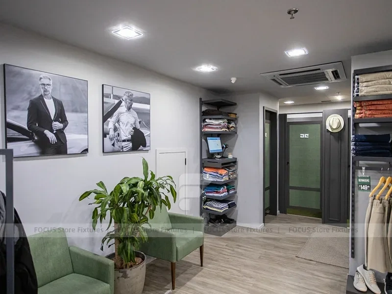 Green JCanedo Menswear Storefront Display