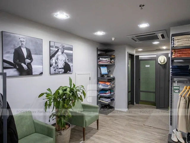 Green JCanedo Menswear Storefront Display