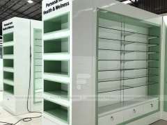 Green Light Pharmacy Corner Wall Shelving Fixture
