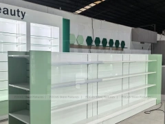 Green Light Pharmacy Corner Wall Shelving Fixture