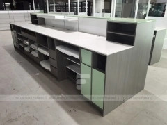 Green Light Pharmacy Corner Wall Shelving Fixture