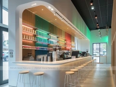 Green Wood Coffee Counter Layout
