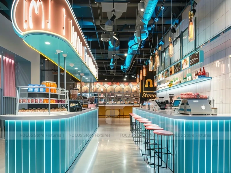 Green Wood Coffee Counter Layout