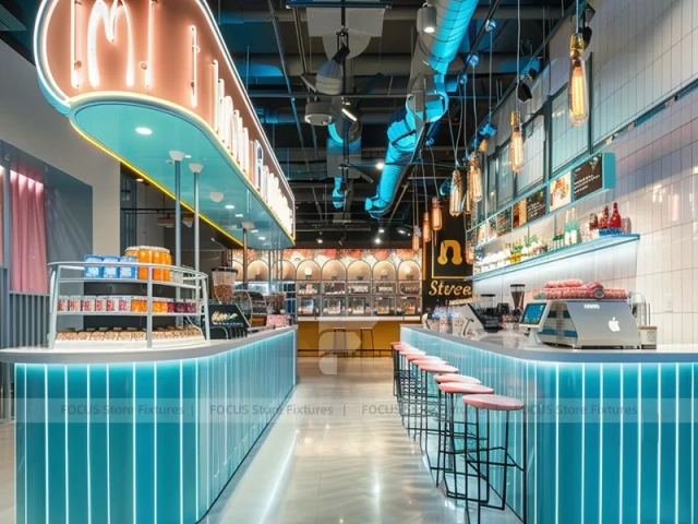 Green Wood Coffee Counter Layout