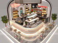 Green Wood Coffee Counter Layout