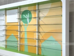 Green Yellow Pharmacy Wall Shelving Fixture