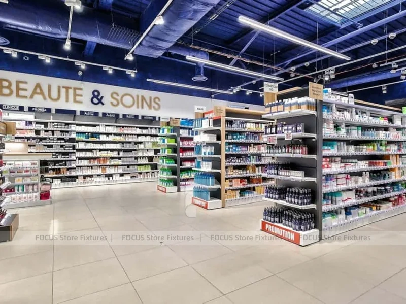 Industrial Ceiling Pharmacy Gondola Display System