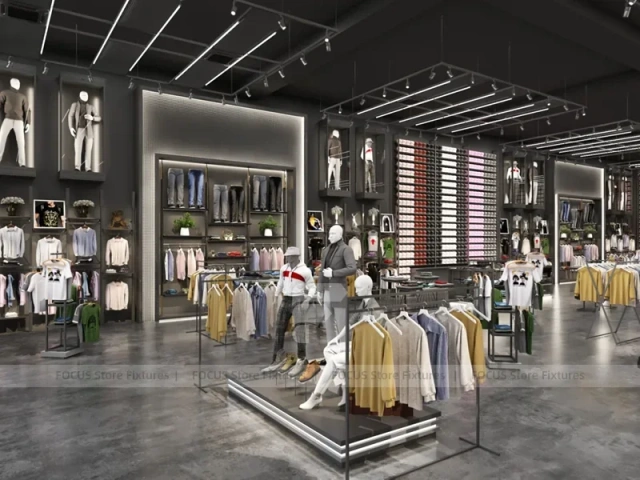 Large Menswear Graphic Shoe Wall Display