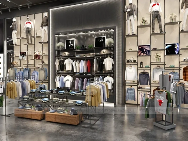 Large Menswear Graphic Shoe Wall Display