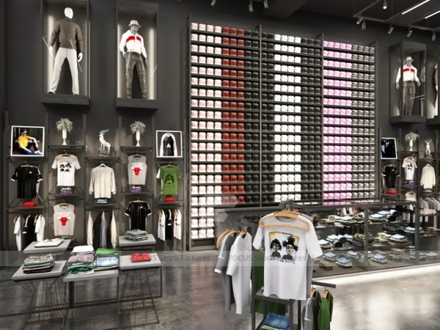 Large Menswear Graphic Shoe Wall Display