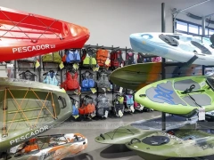 Large Sportswear Store Gondola and Footwear Display