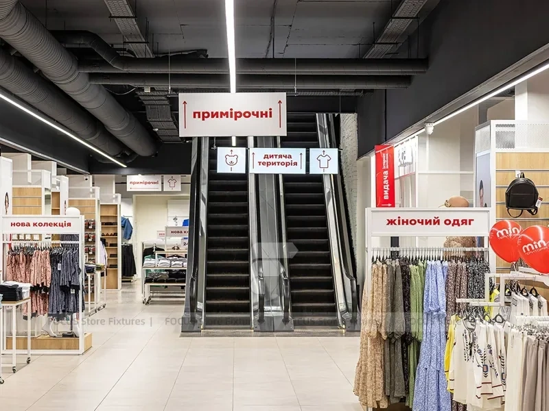 Large White Kids Fashion Store Interior Display