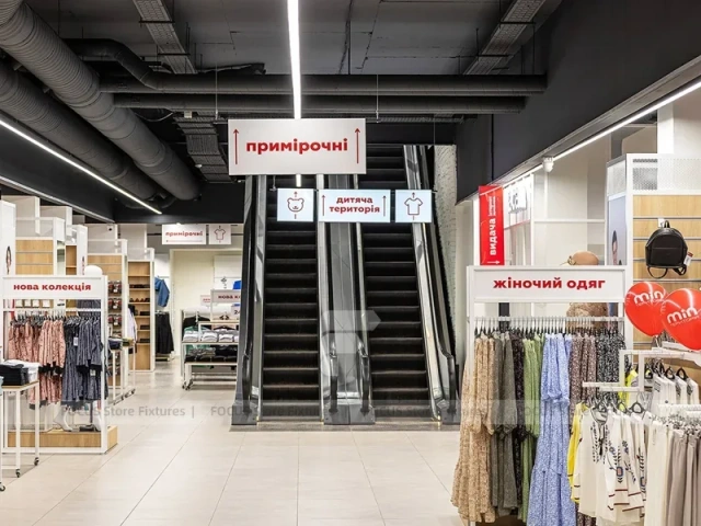 Large White Kids Fashion Store Interior Display