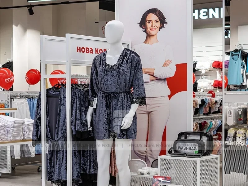 Large White Kids Fashion Store Interior Display