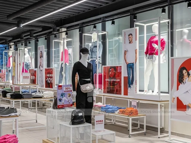 Large White Kids Fashion Store Interior Display