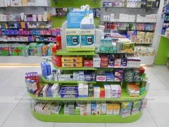 Lime Green Round Ceiling Pharmacy Checkout Interior