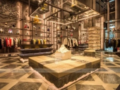 Luxury Gold Frame Fashion Boutique Display