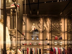 Luxury Gold Frame Fashion Boutique Display