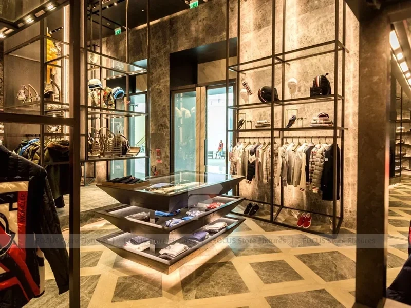 Luxury Gold Frame Fashion Boutique Display