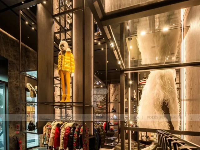 Luxury Gold Frame Fashion Boutique Display