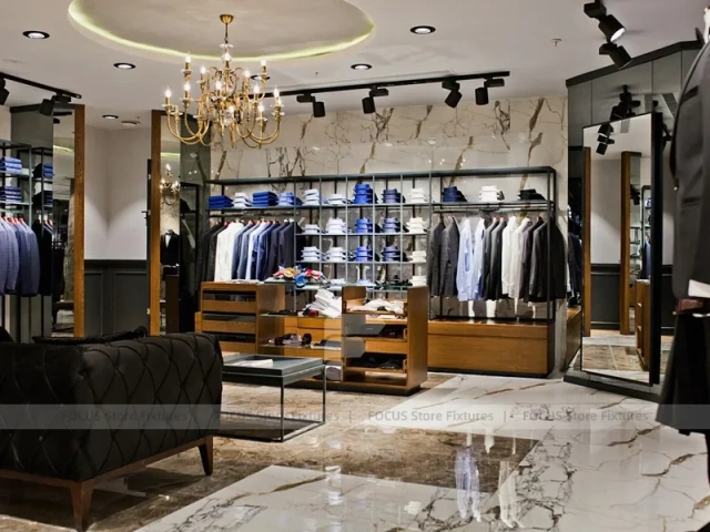 Luxury Menswear Marble Wall Display