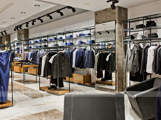 Luxury Menswear Marble Wall Display
