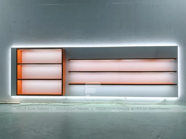 Minimal Pink Beverage Wall Shelving