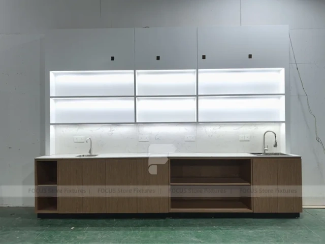Minimal Pink Beverage Wall Shelving
