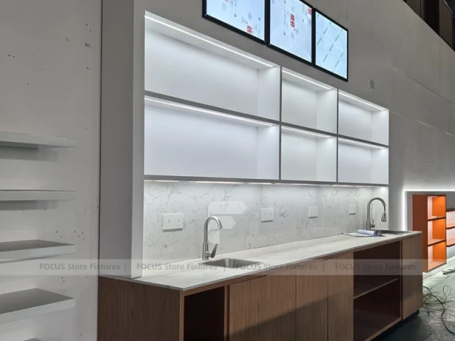 Minimal Pink Beverage Wall Shelving