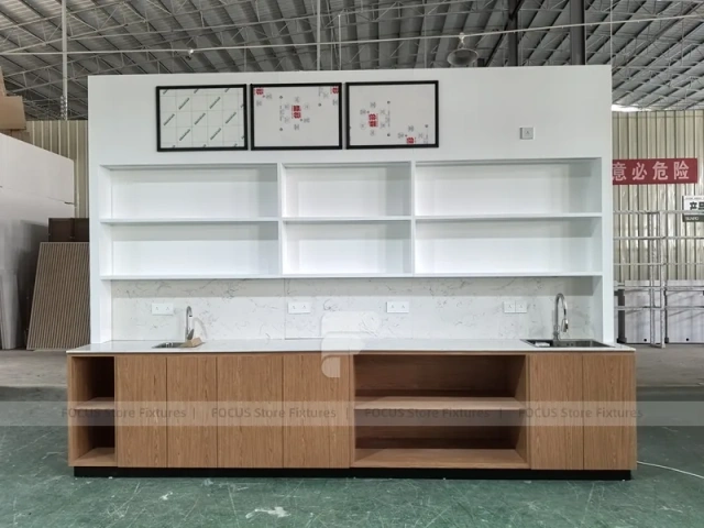 Minimal Pink Beverage Wall Shelving
