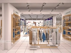 Minimal White Boutique Lounge and Wall Display