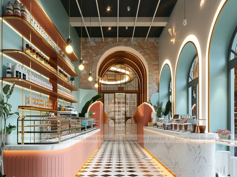 Mint Pink Dessert Beverage Hall
